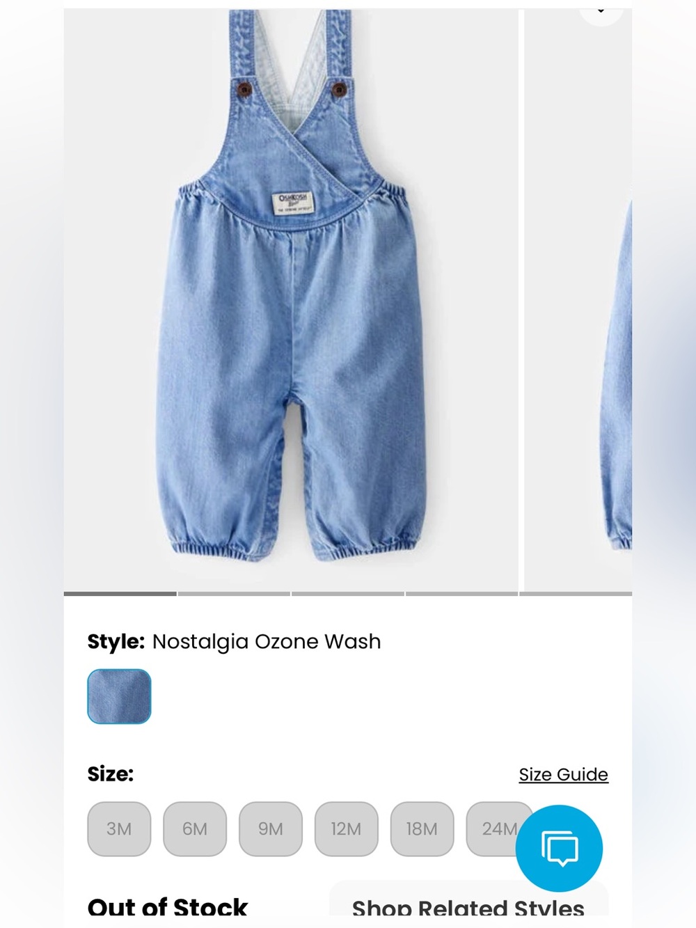 OshKosh B’gosh Vintage Inspired Chambray Overalls